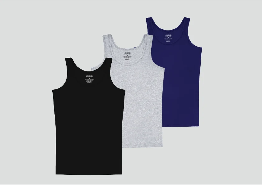 Boys' Lycra Tank Top Pack Of 3